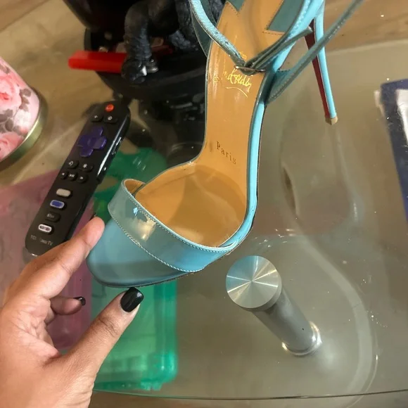 Christian Louboutin Aqua Heels - Picture 7 of 13